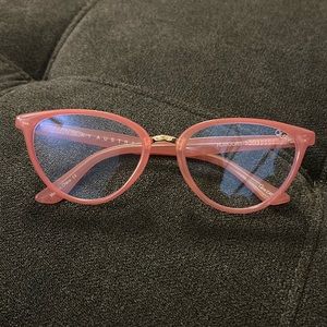 Pink quay blue light glasses